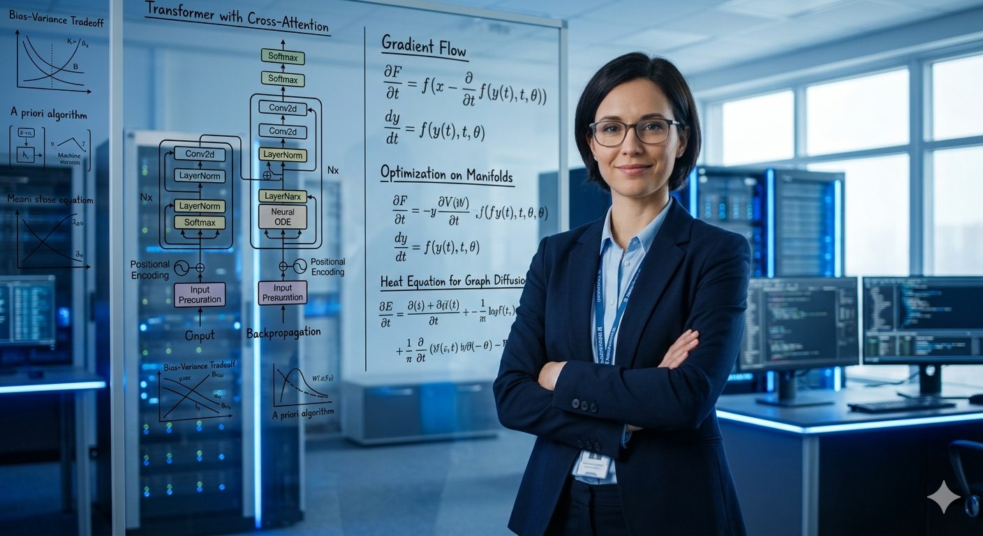 Expert MaitrisAI — Docteur en IA devant un tableau de formules